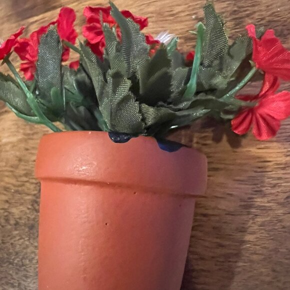 5/$20 American Girl red FLOWER pot Plant Garden Doll Accessory F - Picture 5 of 5